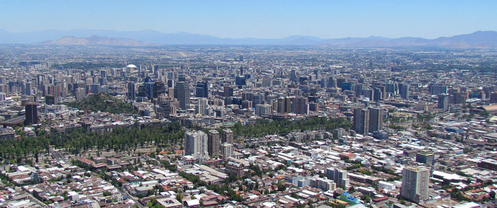 santiago chile city skyline view